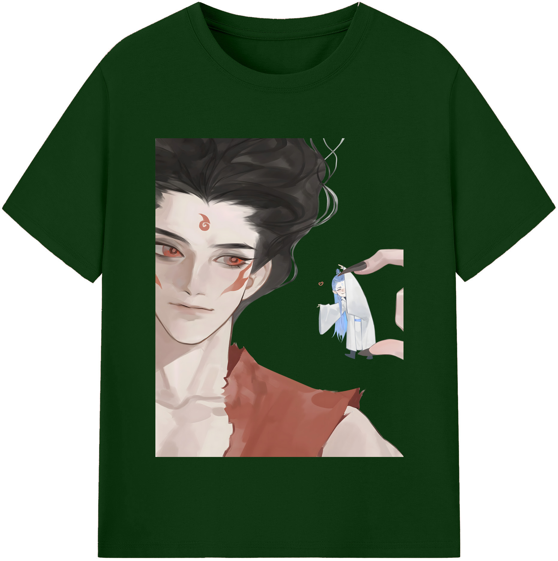 （画像用） Ne Zha 2 ナタ 魔童の大暴れ 綿100％半袖Tシャツ（フロントプリント）